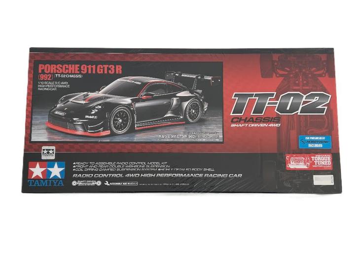 Tamiya 58745 1:10 RC Porsche 911 GT3 R (992) met certificaat, Hobby en Vrije tijd, Modelbouw | Radiografisch | Auto's, Nieuw, Auto onroad