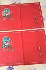 Kerst Placemats Geborduurd - Set van 2, Ophalen of Verzenden, Zo goed als nieuw