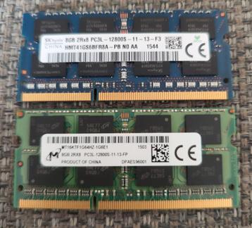 2x 8GB DDR3 PC3L-12800S Laptop Geheugen beschikbaar voor biedingen