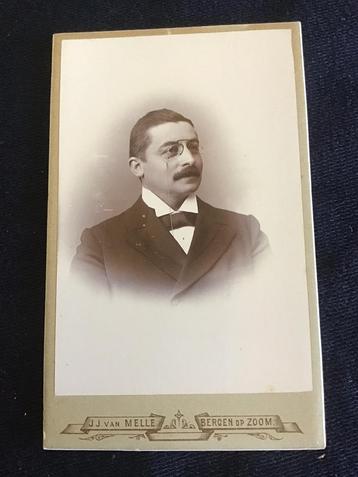 CDV, Man, J.J. van Melle, Bergen op Zoom, Carte de Visite beschikbaar voor biedingen