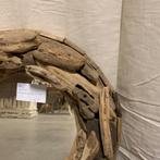 Spiegel - driftwood/ drijfhout lijst - 40 cm- TTM Wonen, Huis en Inrichting, Woonaccessoires | Spiegels, Minder dan 50 cm, Www.ttmwonen.nl