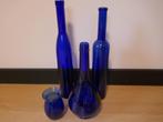 GRATIS: glazen vazen, Huis en Inrichting, Ophalen, Gebruikt, Blauw, Glas