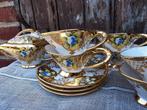 Italiaans servies Handgeschilderd aparte vorm en goud Miekje, Ophalen of Verzenden