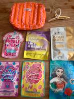 Make-up tasje met maskers en haarklem, Gehele gezicht, Oranje, Ophalen of Verzenden, Zo goed als nieuw