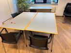 tafels en stoelen, Huis en Inrichting, Tafels | Eettafels, Ophalen, Kunststof, Gebruikt, Vierkant