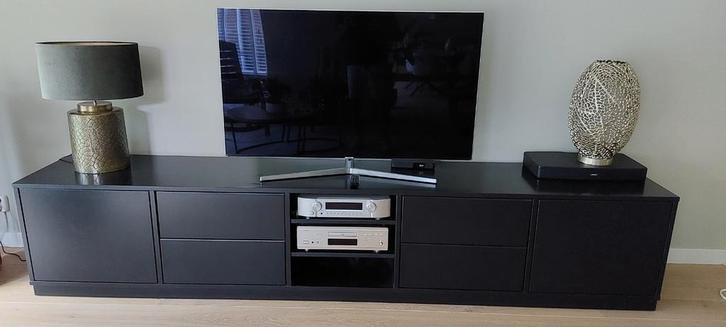 Te Koop: zwart TV-meubel (305 cm), Huis en Inrichting, Kasten | Televisiemeubels, Minder dan 100 cm, 200 cm of meer, 50 tot 75 cm
