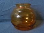 Glazen violen vaas Andries Copier 1923 amber h 11,5 cm chip, Antiek en Kunst, Ophalen of Verzenden