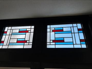 Glas in lood  in dubbel glas gemonteerd. beschikbaar voor biedingen