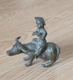 bronzen beeldje Aziatisch, boer met yak, volgnr 37, Antiek en Kunst, Ophalen of Verzenden