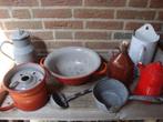 Div. oude  nostalgische emaille artikelen., Antiek en Kunst, Ophalen