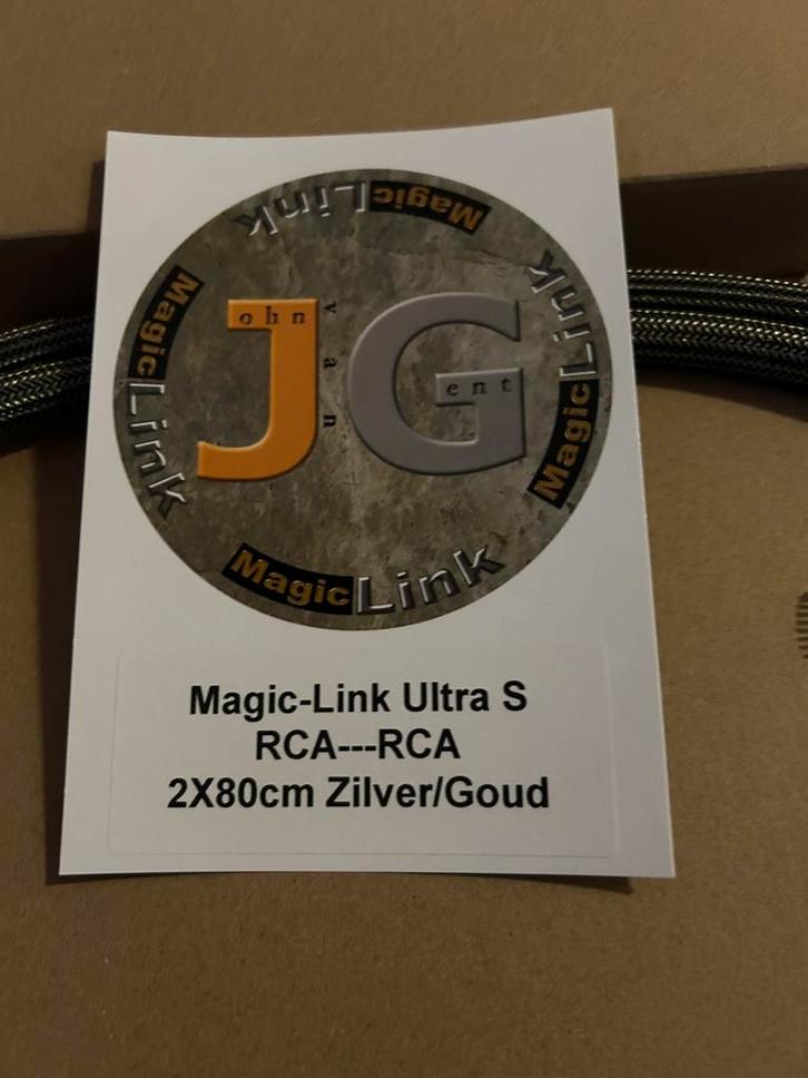 John van Gent zilver/goud interlink, Audio, Tv en Foto, Audiokabels en Televisiekabels, Zo goed als nieuw, Interlink-kabel, Minder dan 2 meter