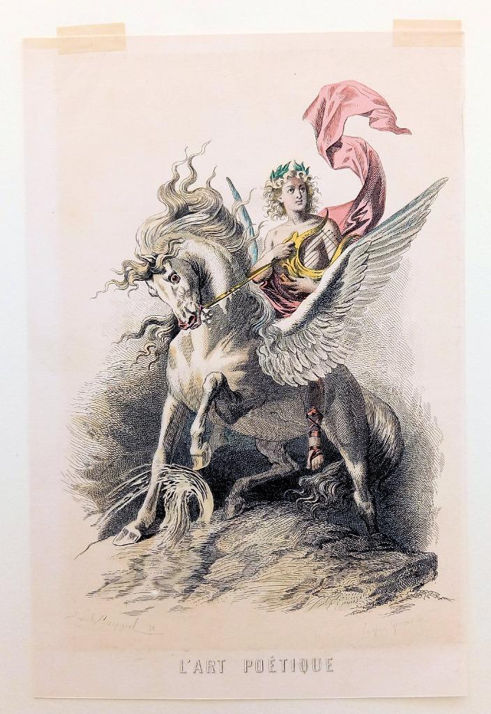 L’Art Poetique Gravure Eugène Gervais dessin Émile Bayard, Antiek en Kunst, Kunst | Etsen en Gravures, Ophalen of Verzenden