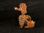 Vintage broche in de vorm van een Poedel, Ophalen of Verzenden, Zo goed als nieuw, Goud, Overige materialen