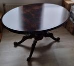 Ovale mahonie eettafel, Ophalen, Gebruikt, 100 tot 150 cm, Vijf personen of meer