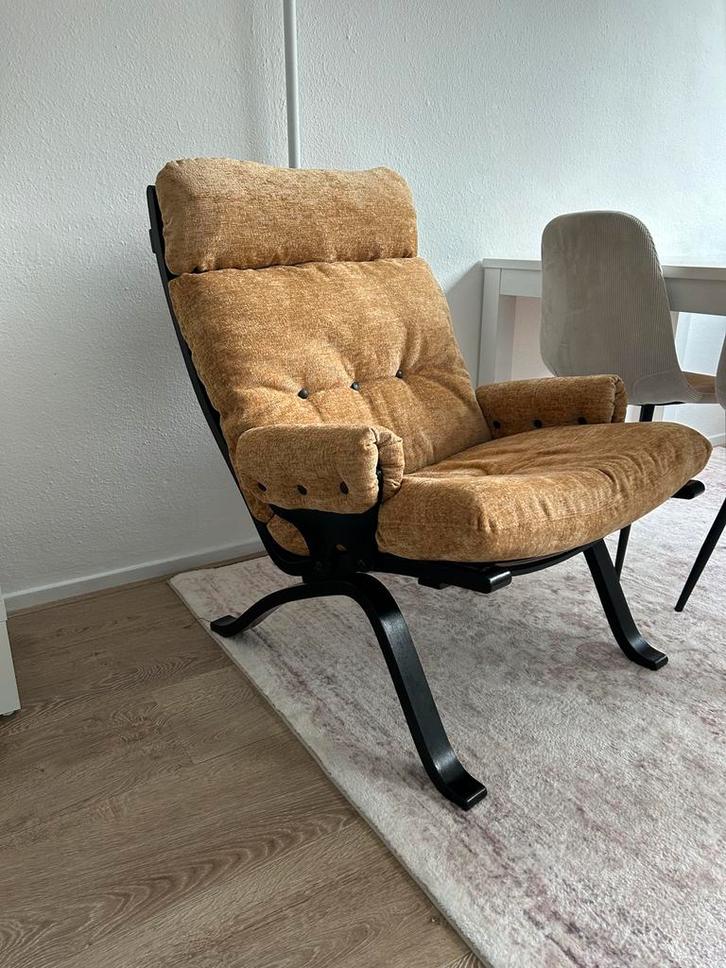 Design vintage fauteuil Ingmar Relling stoel, Huis en Inrichting, Fauteuils, Stof, 50 tot 75 cm, Ophalen