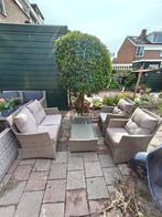 Tuinset in goede staat, 4 zitplaatsen, Ophalen of Verzenden, Loungeset, Wicker