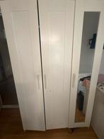 Witte Kledingkast met Deuren, Huis en Inrichting, Kasten | Kledingkasten, Ophalen, Overige materialen, Gebruikt, 100 tot 150 cm