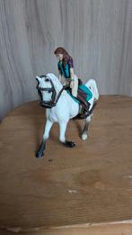 Schleich paard met ruiter en tuig, zo goed als nieuw, Verzamelen, Speelgoed, Ophalen of Verzenden, Zo goed als nieuw