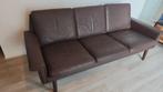 Leren bank bruin 3-zits vintage, Huis en Inrichting, Banken | Bankstellen, Ophalen, Gebruikt, Minder dan 75 cm, 150 tot 200 cm