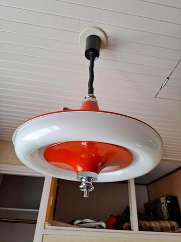 Orange Space Age design pendant hanglamp retro beschikbaar voor biedingen