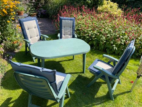 Tuinset 4 persoons met kussens, Tuin en Terras, Tuinsets en Loungesets, Zo goed als nieuw, Ophalen