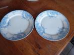 2 platte borden B.F.K. serie DAUPHIN in blauw, Ophalen of Verzenden