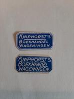 Boekhandelzegels Kniphorst Wageningen ca 25 x 10mm, Overige typen, Gebruikt, Ophalen of Verzenden