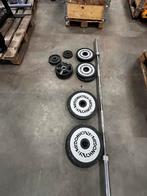 137,5kg Technogym gewichten , Olympische Barbell 220cm, Ophalen, Gebruikt