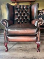 Chesterfield Oorfauteuils - Set van 2, Huis en Inrichting, Fauteuils, Ophalen, Zo goed als nieuw, Leer, 75 tot 100 cm