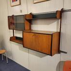 Vintage Wandkast Noors/Deens, Ophalen, Gebruikt, Met klep(pen), Glas