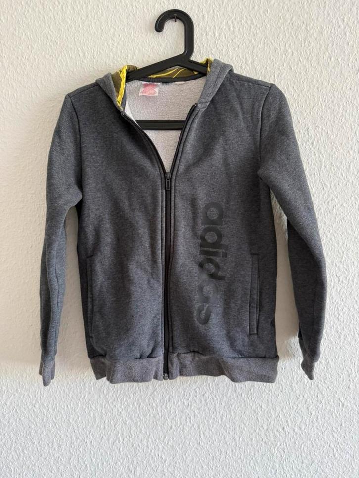 Adidas vest met capuchon, maat 152, Kinderen en Baby's, Kinderkleding | Maat 152, Zo goed als nieuw, Jongen, Trui of Vest, Ophalen of Verzenden