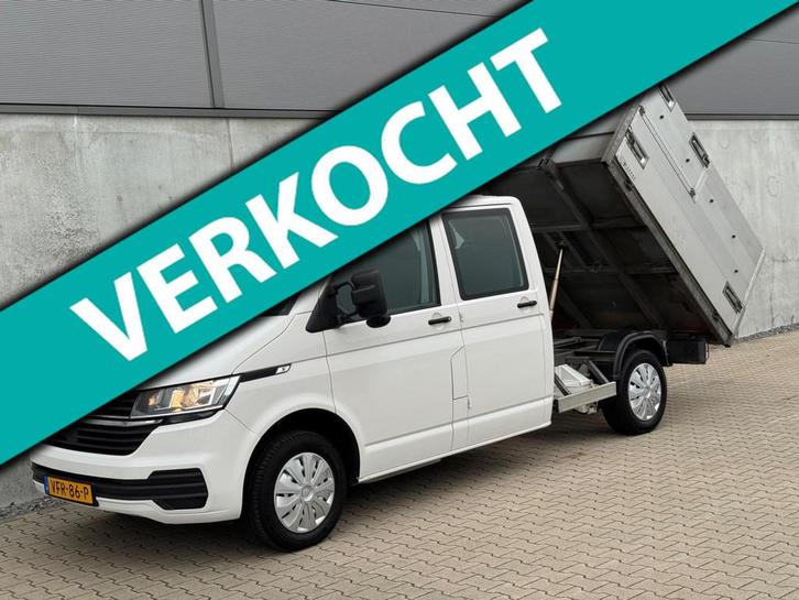 Volkswagen Transporter 2.0 TDI L2H1 Pick Up Kipper 6pers Air, Auto's, Volkswagen, Bedrijf, Te koop, Transporter, ABS, Airbags