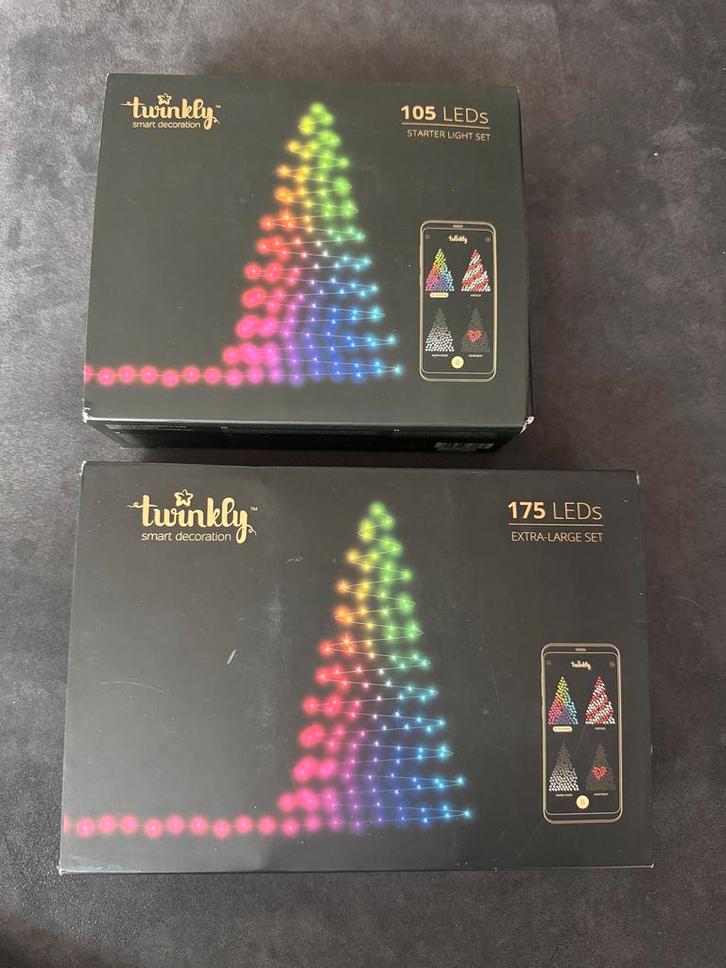 Twinkly Kerstverlichting Set 105+175 Leds!, Huis en Inrichting, Lampen | Hanglampen, Zo goed als nieuw, Minder dan 50 cm, Overige materialen