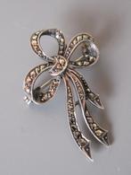 Broche zilver met Marcasiet, Sieraden, Tassen en Uiterlijk, Broches, Ophalen of Verzenden, Gebruikt, Zilver, Zilver