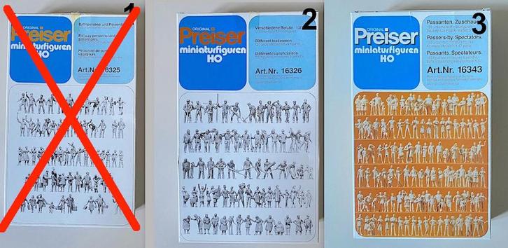 Preiser - Set van 120 H0 1:87 DHZ Figuren (3x), Hobby en Vrije tijd, Modeltreinen | H0, Nieuw, Gelijkstroom of Wisselstroom, Overige merken