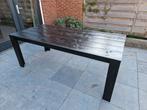 Steigerhouten tuintafel / eettafel 200cm lang,zwart gebeitst, Ophalen, Nieuw, Rechthoekig, Hout