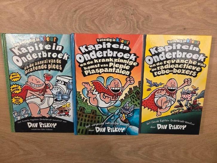 Kapitein onderbroek 3 boeken, Boeken, Kinderboeken | Jeugd | onder 10 jaar, Zo goed als nieuw, Fictie algemeen, Ophalen of Verzenden