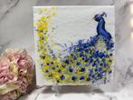 Fasana Knutsel servetten blauw gele pauw decoupage nr 598, Verzenden, Nieuw, Materiaal