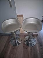 Metallic groen grijs barkrukken 2 stuks, Huis en Inrichting, Barkrukken, Ophalen, Zo goed als nieuw