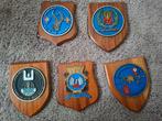 wapenschild schild landmacht luchtmacht 4x divers, Verzamelen, Ophalen of Verzenden, Landmacht, Nederland, Embleem of Badge
