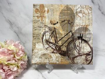 Paw knutsel servetten - fiets vintage Paris - decoupage 204 beschikbaar voor biedingen