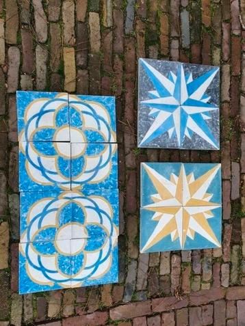 58m2 Cementtegels: Ster & Bloem Motieven - Binnen/Bu beschikbaar voor biedingen