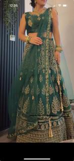 Jurk feestjurk gala lengha sari takchita abiye, Ophalen of Verzenden, Zo goed als nieuw, Groen, Galajurk