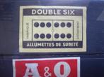 Lucifermerk Double six domino steen, Verzamelen, Ophalen, Gebruikt, Luciferdoosjes of -merken