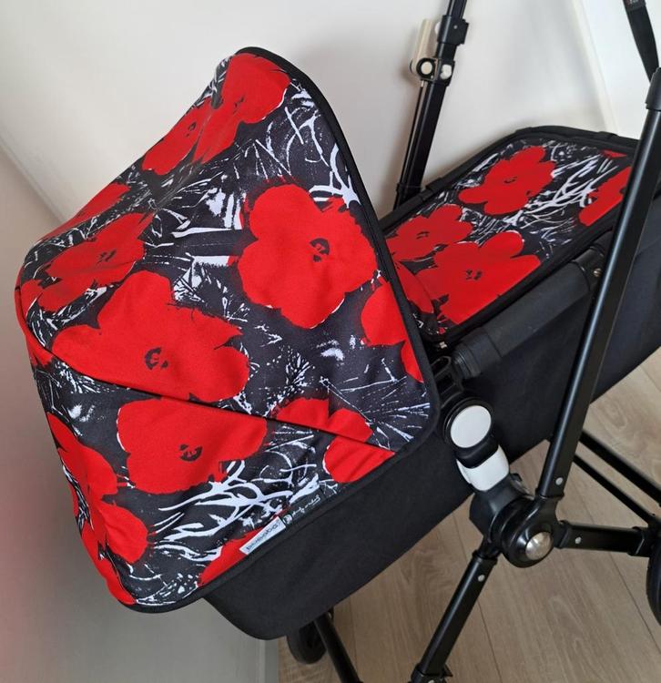 NIEUW in verpakking. Set Bugaboo bekleding - Andy Warhol, Kinderen en Baby's, Buggy's, Nieuw, Voetenzak, Zonnekap, Ophalen of Verzenden