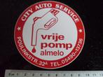 sticker city auto service vrije pomp almelo logo, Verzenden, Zo goed als nieuw, Bedrijf of Vereniging