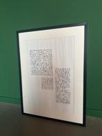Ingelijste tekening 50x70 - Zwarte lijst, Huis en Inrichting, Kunststof, 50 tot 75 cm, Nieuw, Ophalen of Verzenden