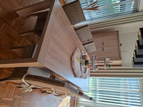 Te koop, Huis en Inrichting, Stoelen, Gebruikt, Vijf, Zes of meer stoelen, Riet of Rotan, Bruin, Ophalen of Verzenden