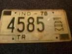 Kentekenplaat Licenseplate Indiana Farm 1978 USA, Ophalen of Verzenden, Gebruikt, Auto's