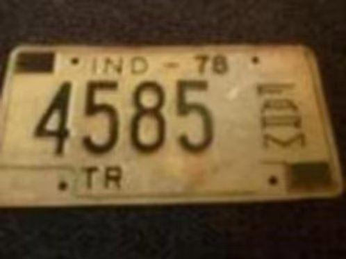 Kentekenplaat Licenseplate Indiana Farm 1978 USA, Verzamelen, Automerken, Motoren en Formule 1, Gebruikt, Auto's, Ophalen of Verzenden